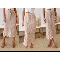 Örme Dantel Lastikli Etek