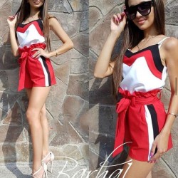 Askılı Bluz Şort İkili Takım