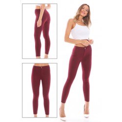 Full Likralı Yüksek Bel Bordo Pantolon Full Likralı Yüksek Bel Bordo Pantolon