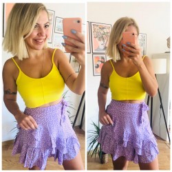 Lila kalpli mini etek Lila kalpli mini etek