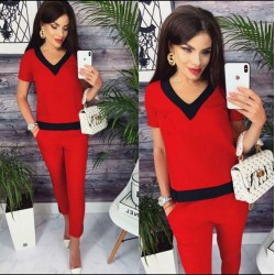 Atlas kumaş v yaka ikili takım