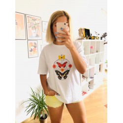 Zara model kelebek tshirt