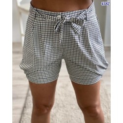 Ekose kuşaklı şort Ekose kuşaklı şort