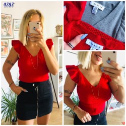 Omzu fırfırlı Topshop bluz