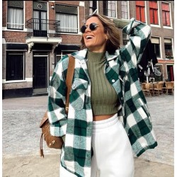 Kaşe ekose gömlek ceket