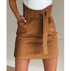 İthal kadife fitilli etek