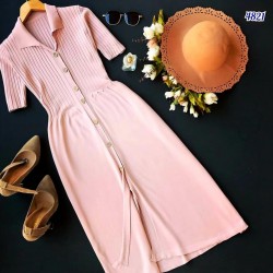 Full düğmeli triko elbise Full düğmeli triko elbise