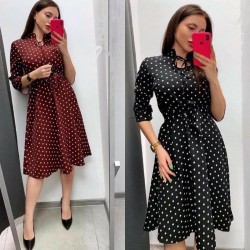 Puan detay Bağcık detay elbise Puan detay Bağcık detay elbise