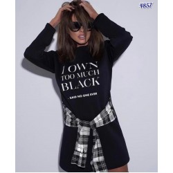 Yazı Detay Sweat Elbise 