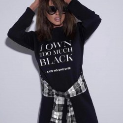 Yazı Detay Sweat Elbise  Yazı Detay Sweat Elbise