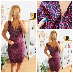 Çiçek desen askılı elbise Çiçek desen askılı elbise