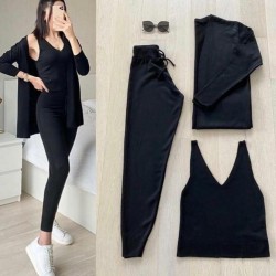 Siyah üçlü set takım Siyah üçlü set takım