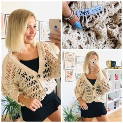 Zara model örme triko hırka