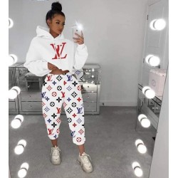 LV dijital baskı eşofman takımı BEYAZ LV dijital baskı eşofman takımı BEYAZ