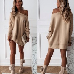 Girl power düşük omuz sweat