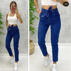 Kuşak detay jean pantolon Kuşak detay jean pantolon