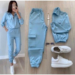 Atlas kumaş cep kapaklı ikili takım