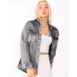 Füme jean ceket