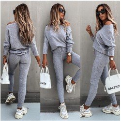 Kayık yaka triko takım Kayık yaka triko takım