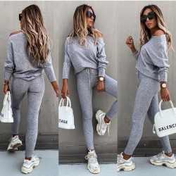 Kayık yaka triko takım