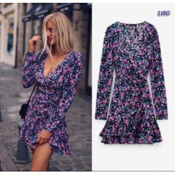 Çıtır desen çiçekli elbise