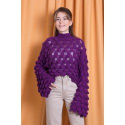 Damla desen triko bluz