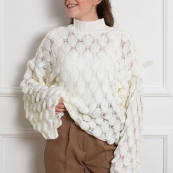 Damla desen triko bluz