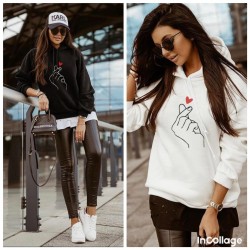 Kalp baskılı sweat Kalp baskılı sweat