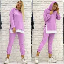 Kapşon detay garnili takım