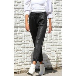 Paça lastikli kaplama pantolon