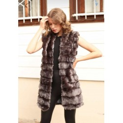 Peluş kürk detay yelek Peluş kürk detay yelek
