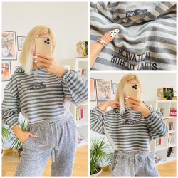 MOTİVATİON ÇİZGİLİ SWEAT  MOTİVATİON ÇİZGİLİ SWEAT