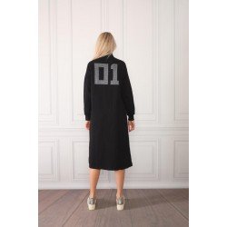 Taş işleme fermuar detay elbise Taş işleme fermuar detay elbise