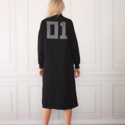 Taş işleme fermuar detay elbise Taş işleme fermuar detay elbise