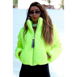 Fermuar detay şişme mont