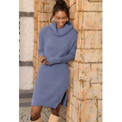 Yırtmaç Detay Triko Elbise