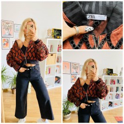 Zara file detay ceket Zara file detay ceket