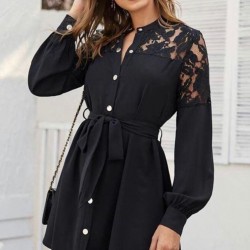 Flog baskılı gömlek elbise  Flog baskılı gömlek elbise