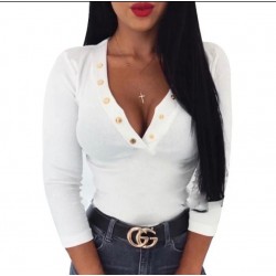 Yaka düğme aksesuarlı bluz Yaka düğme aksesuarlı bluz