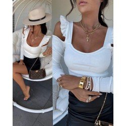 Fırfır detay kaşkorse bluz