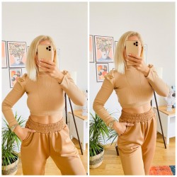 Balon kol balıkçı yaka bluz Balon kol balıkçı yaka bluz