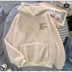 Kapşonlu peluş sweat