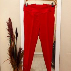 Atlas kumaş yüksek bel pantolon Atlas kumaş yüksek bel pantolon