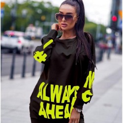 Yazı detay salaş sweat elbise Yazı detay salaş sweat elbise