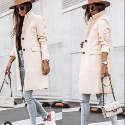 Çift düğme astarlı kaşe kaban Çift düğme astarlı kaşe kaban