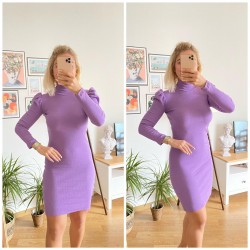 Balon kol lila elbise Balon kol lila elbise