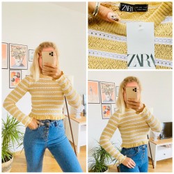 ZRA MODEL ÇİZGİLİ BLUZ  ZRA MODEL ÇİZGİLİ BLUZ