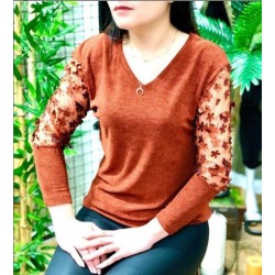 Papatya Kol Tasarım Bluz