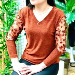 Papatya Kol Tasarım Bluz