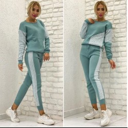 Damla şerit triko takım Damla şerit triko takım